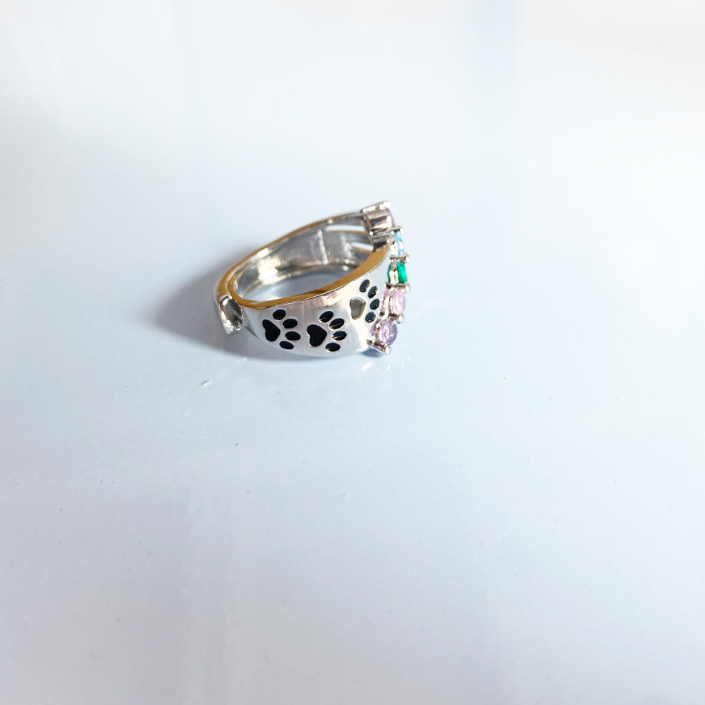 Paw Steps Rainbow Ring