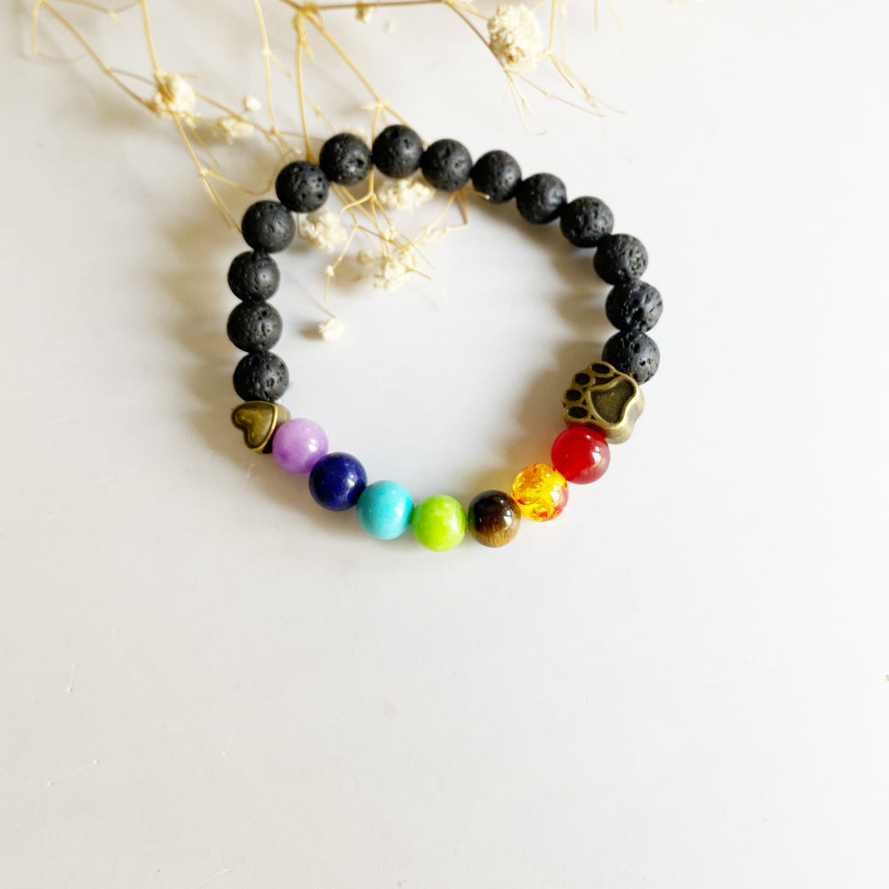 Chakra Paw Heart Bracelet