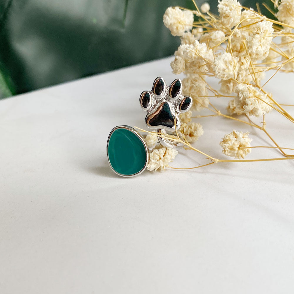 Stone Paw Twist Ring