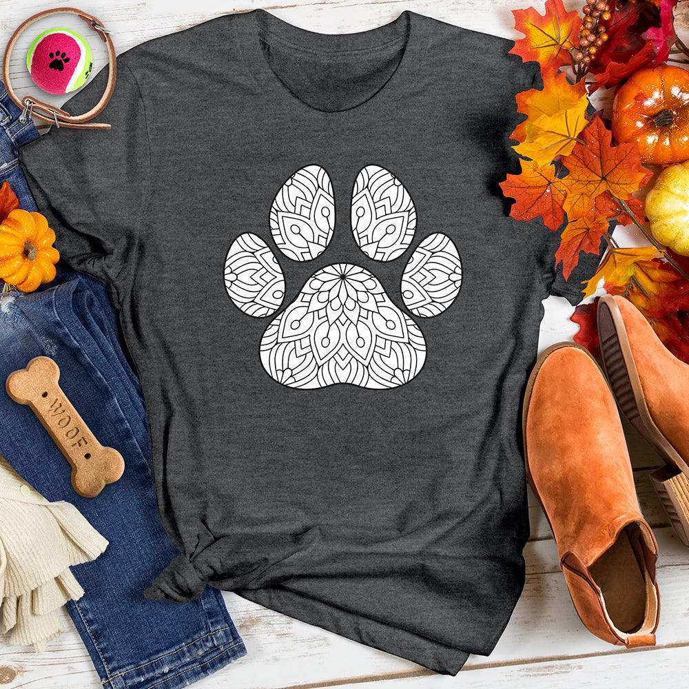 Paw Print Lotus Pattern Tee