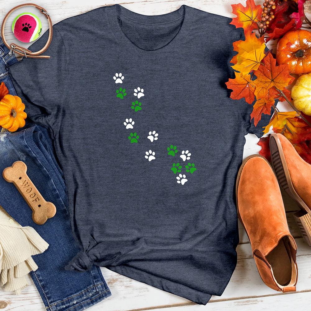 Green and White Path Tee