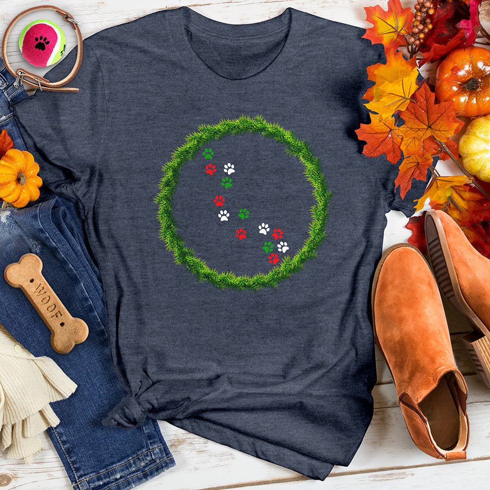 Paw Holiday Wreath Tee