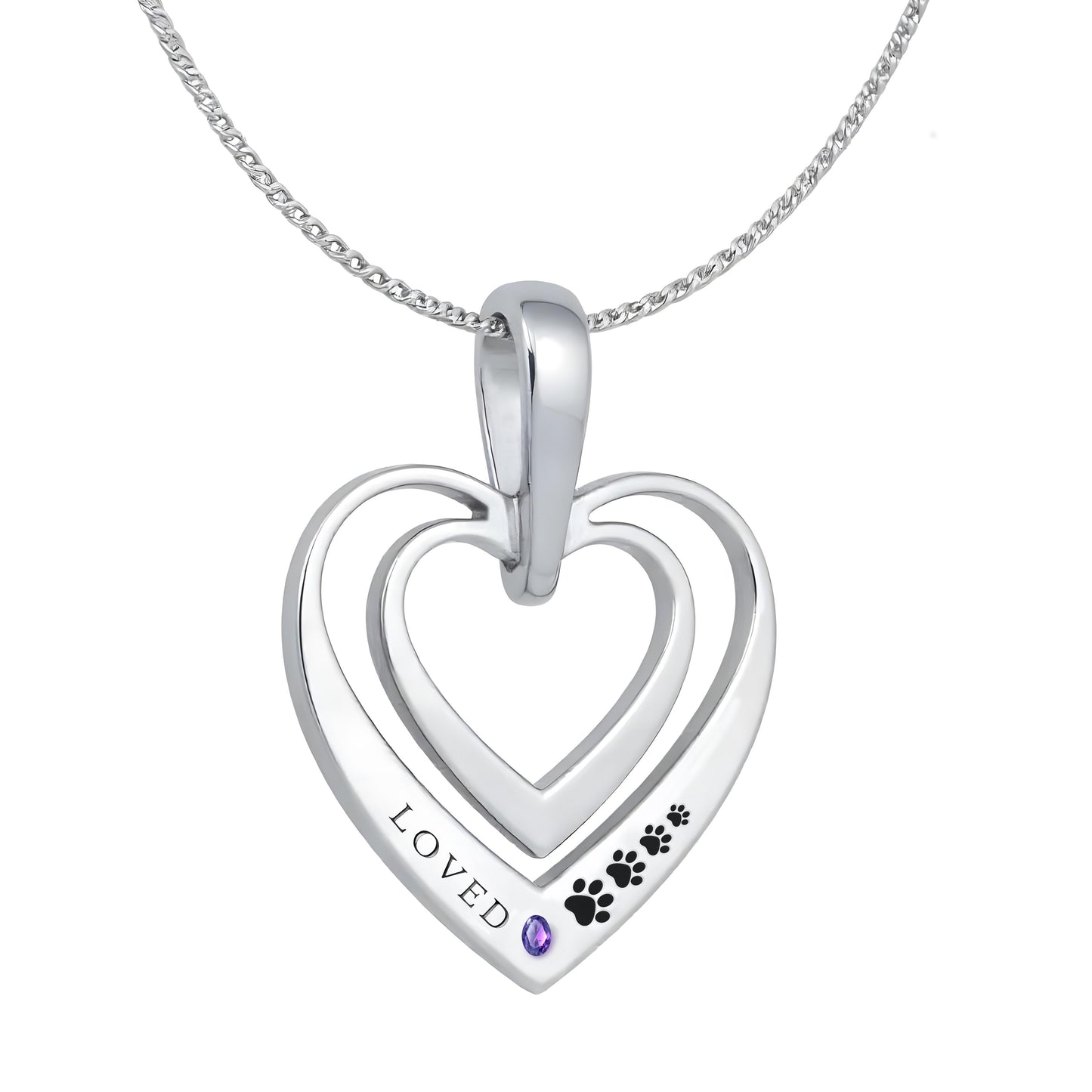 Loved Footsteps Heart Necklace
