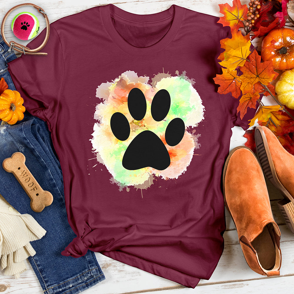 Pastel Paw Splash tee