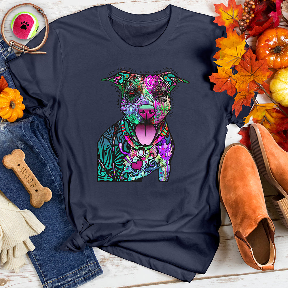 Abstract Dog Tee