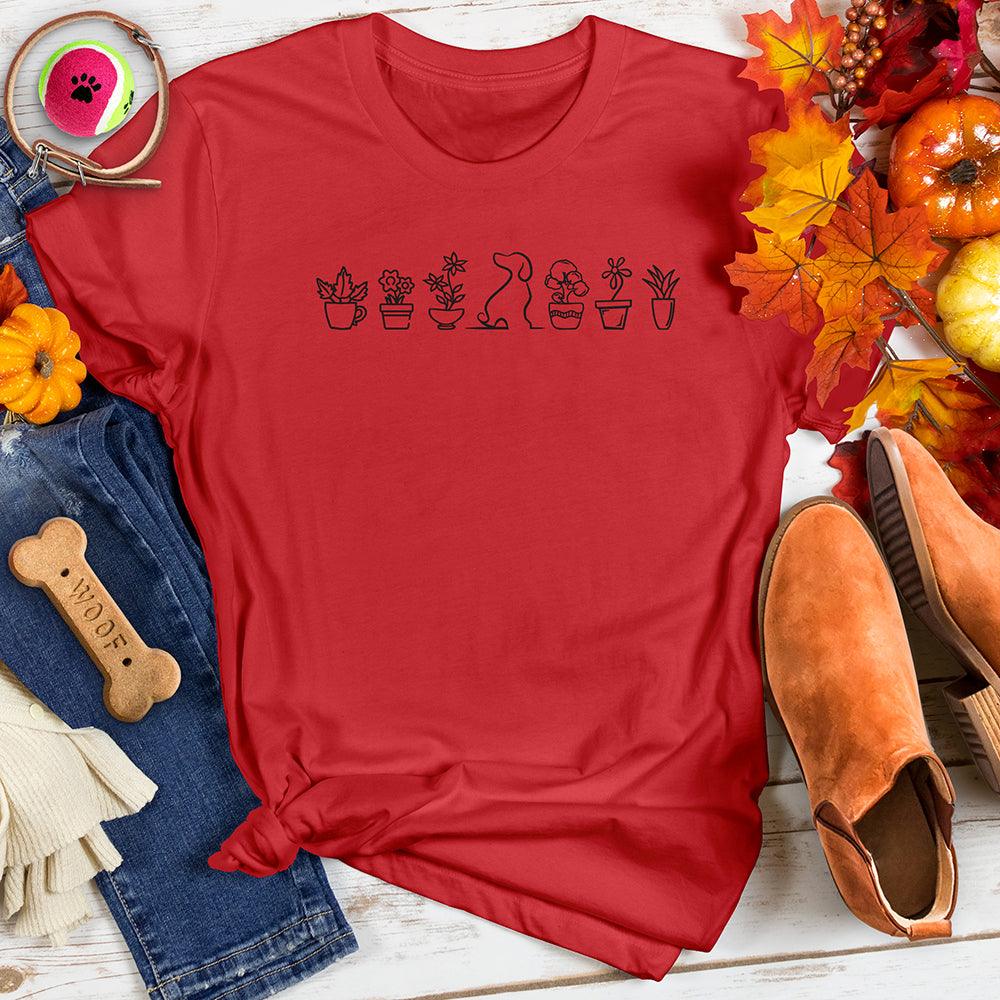 Potted Plants Dog Tee