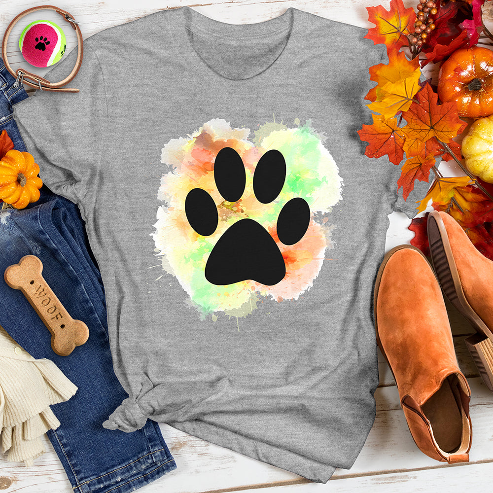 Pastel Paw Splash tee