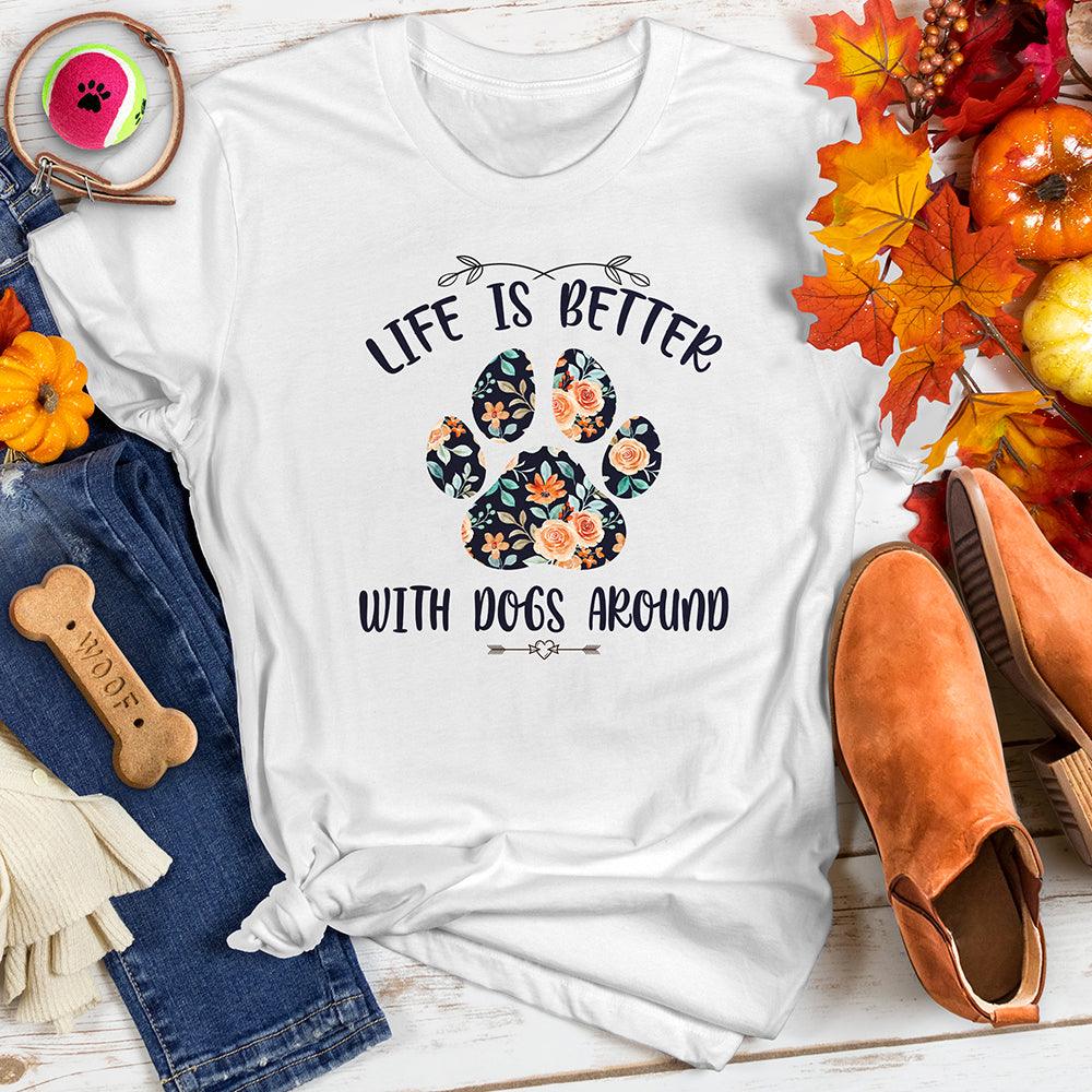 Lfe S Better Wth Dogs Shrt, Kds Dog Shrt, Cute Kds Dog Shrt