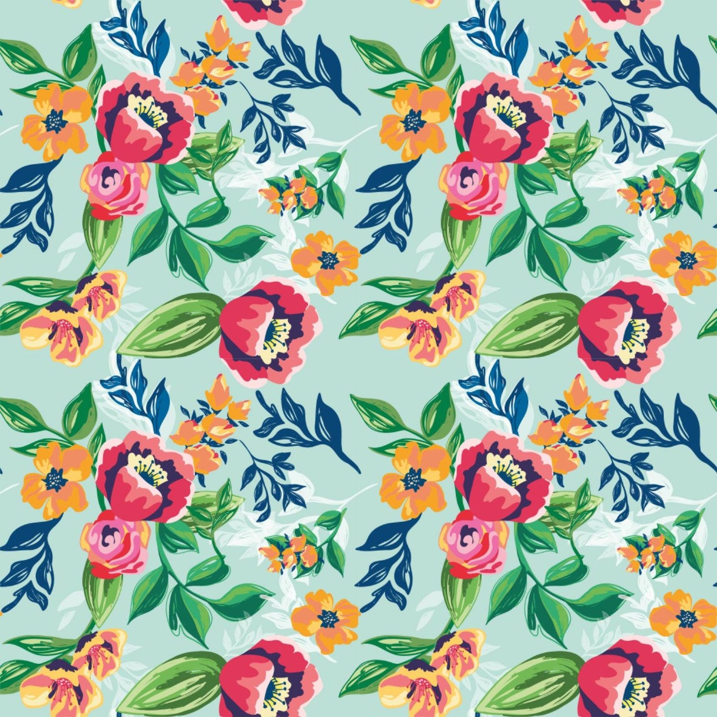 Tropical Flowers Collar and Bracelet Set