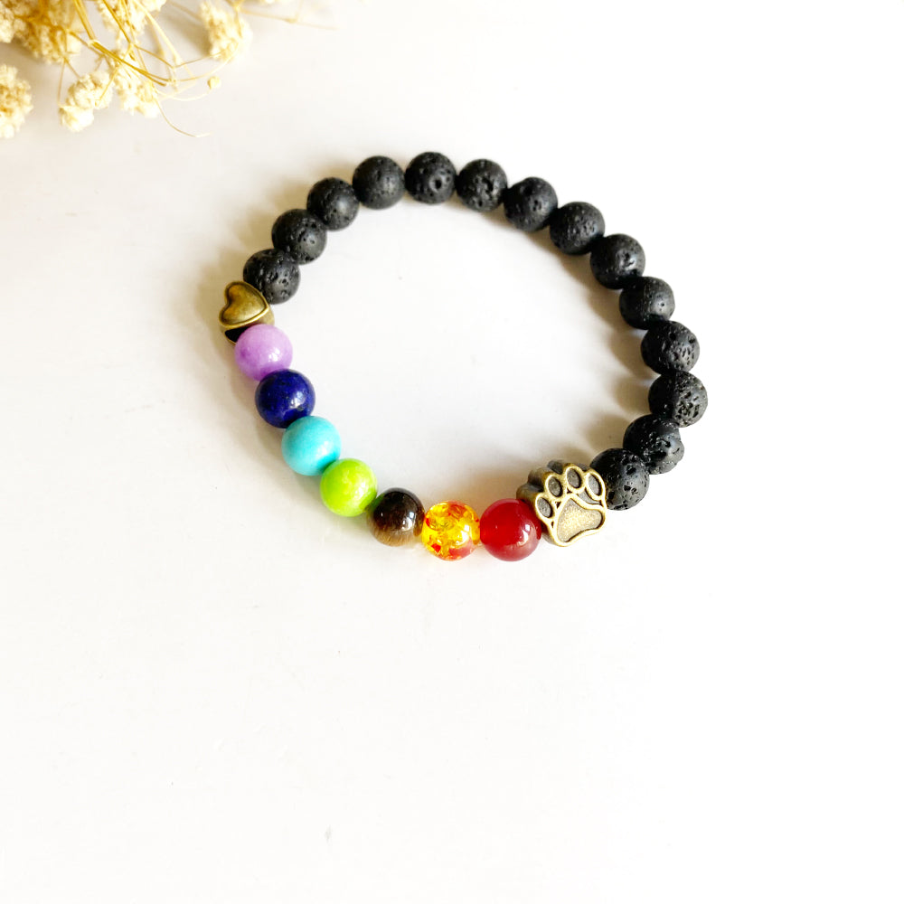 Chakra Paw Heart Bracelet