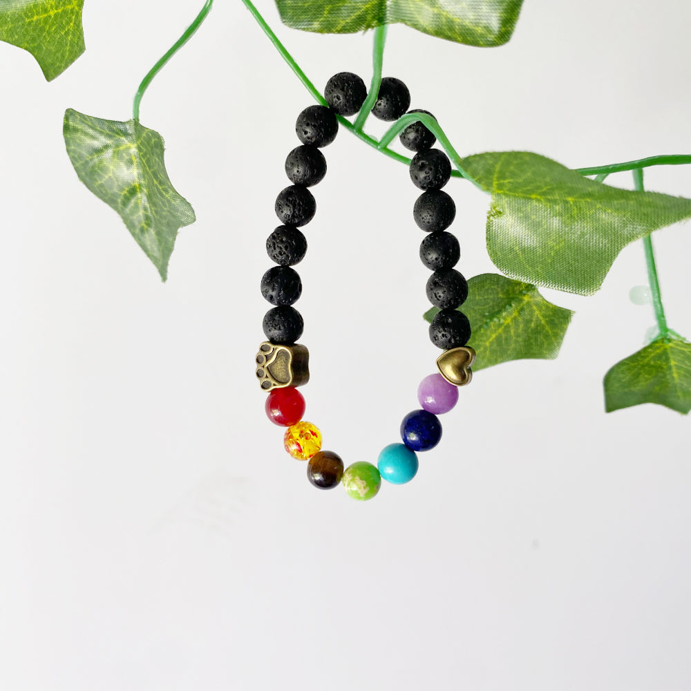 Chakra Paw Heart Bracelet