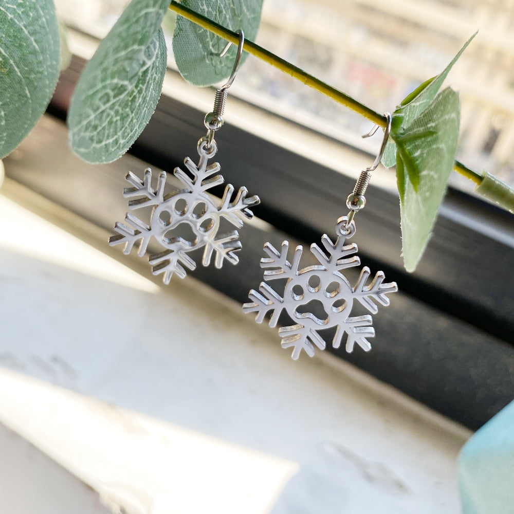 Snowflake Paw Earrings