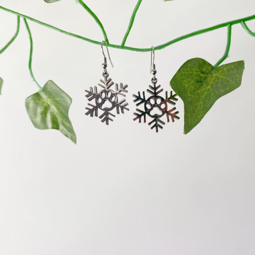 Snowflake Paw Earrings