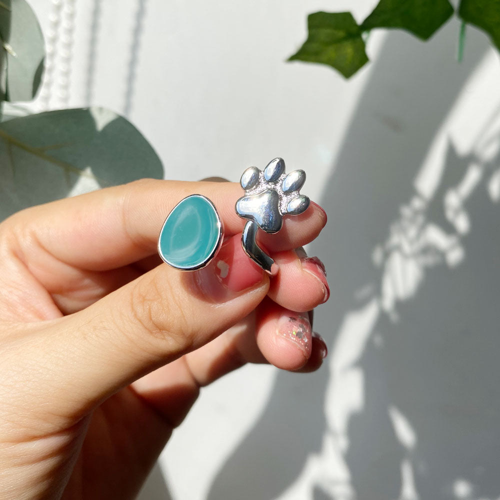 Stone Paw Twist Ring