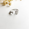 Silver Paw & Bone Hug Ring