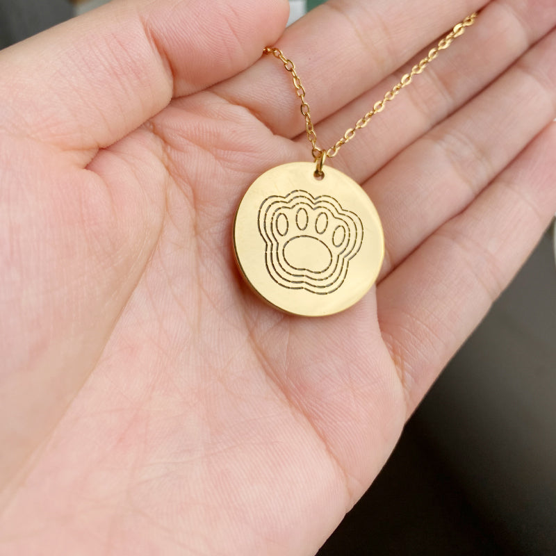 Golden Paw Aura Necklace