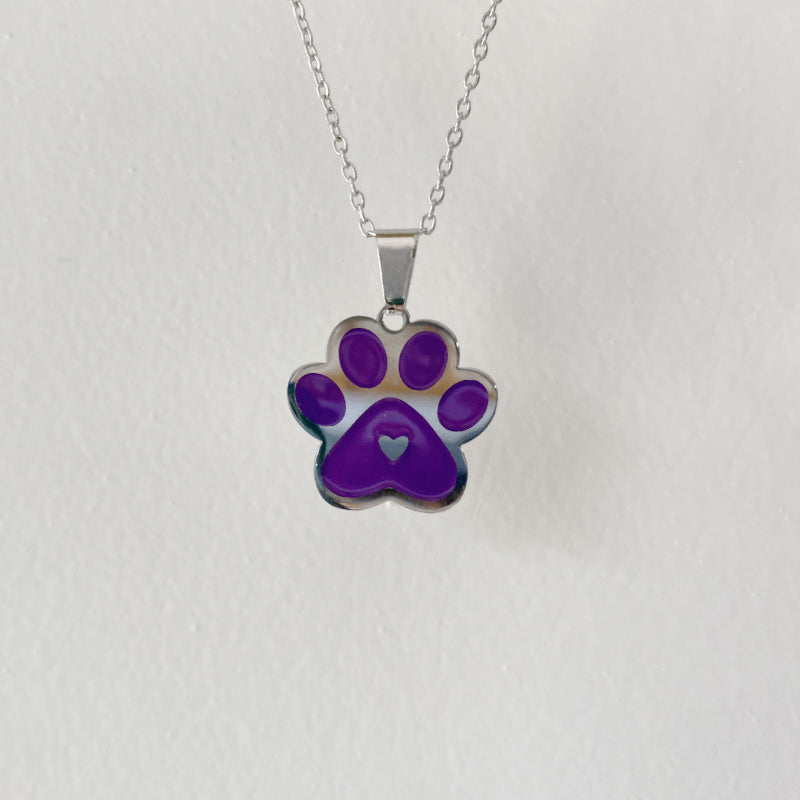 Violet Paw Love Necklace