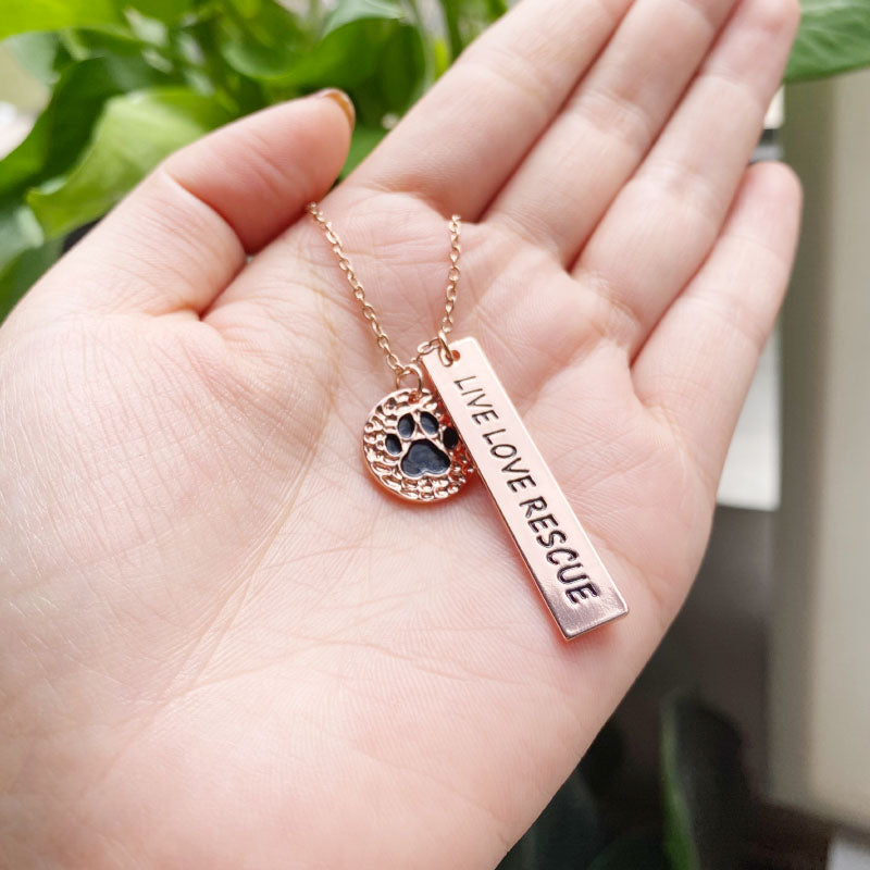 Live Love Rescue Tag Necklace