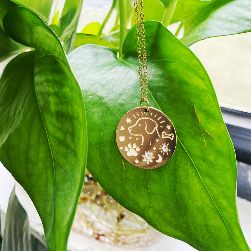 Starlit Pup Charm Necklace