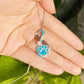 Blue Blossom Paw Infinity Necklace