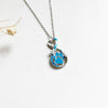 Blue Blossom Paw Infinity Necklace