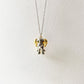 Golden Puppy Charm Metal Necklace