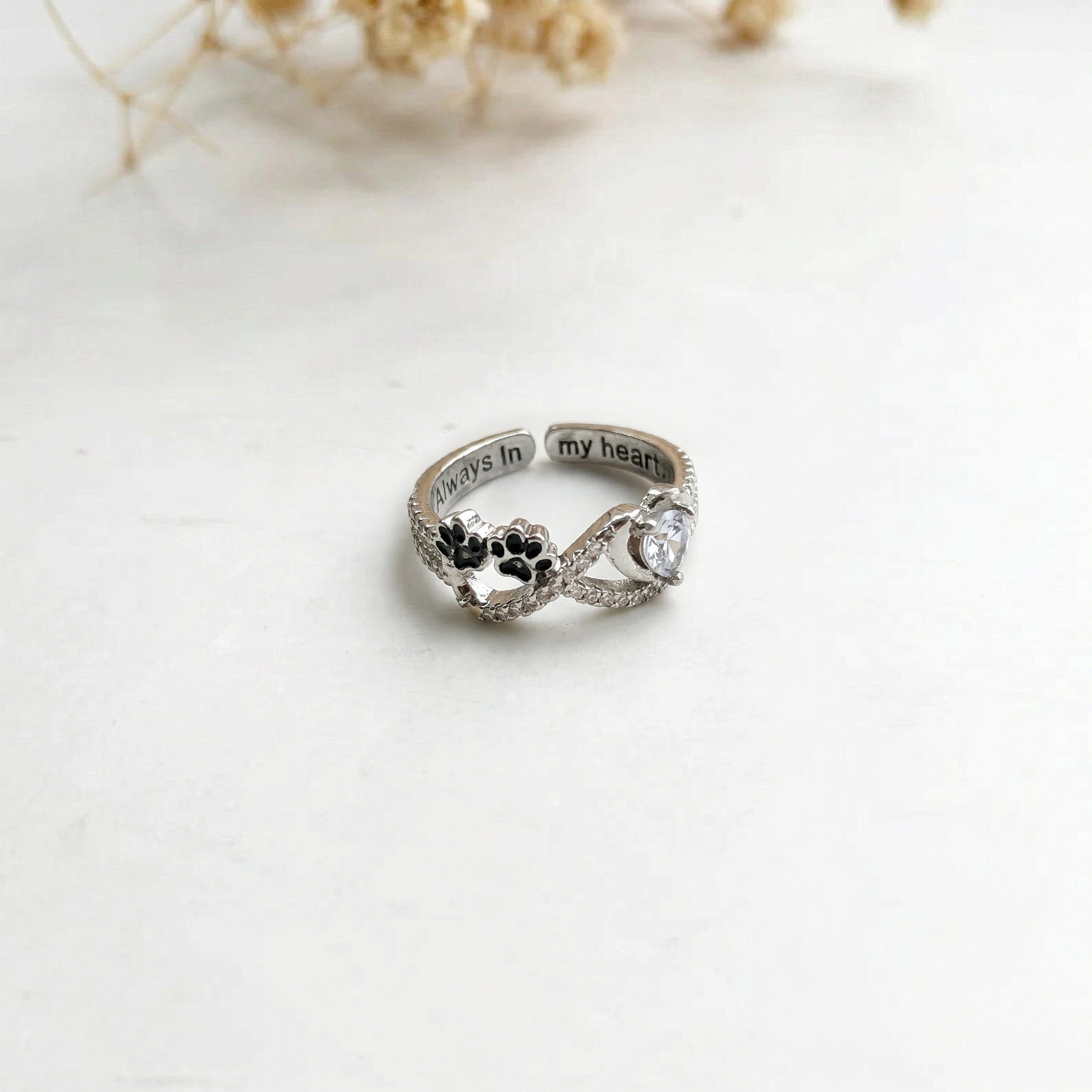 Always in My Heart Infinity Ring – Seasonal Paws