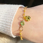 Gold Paw Birthstone Bracelets