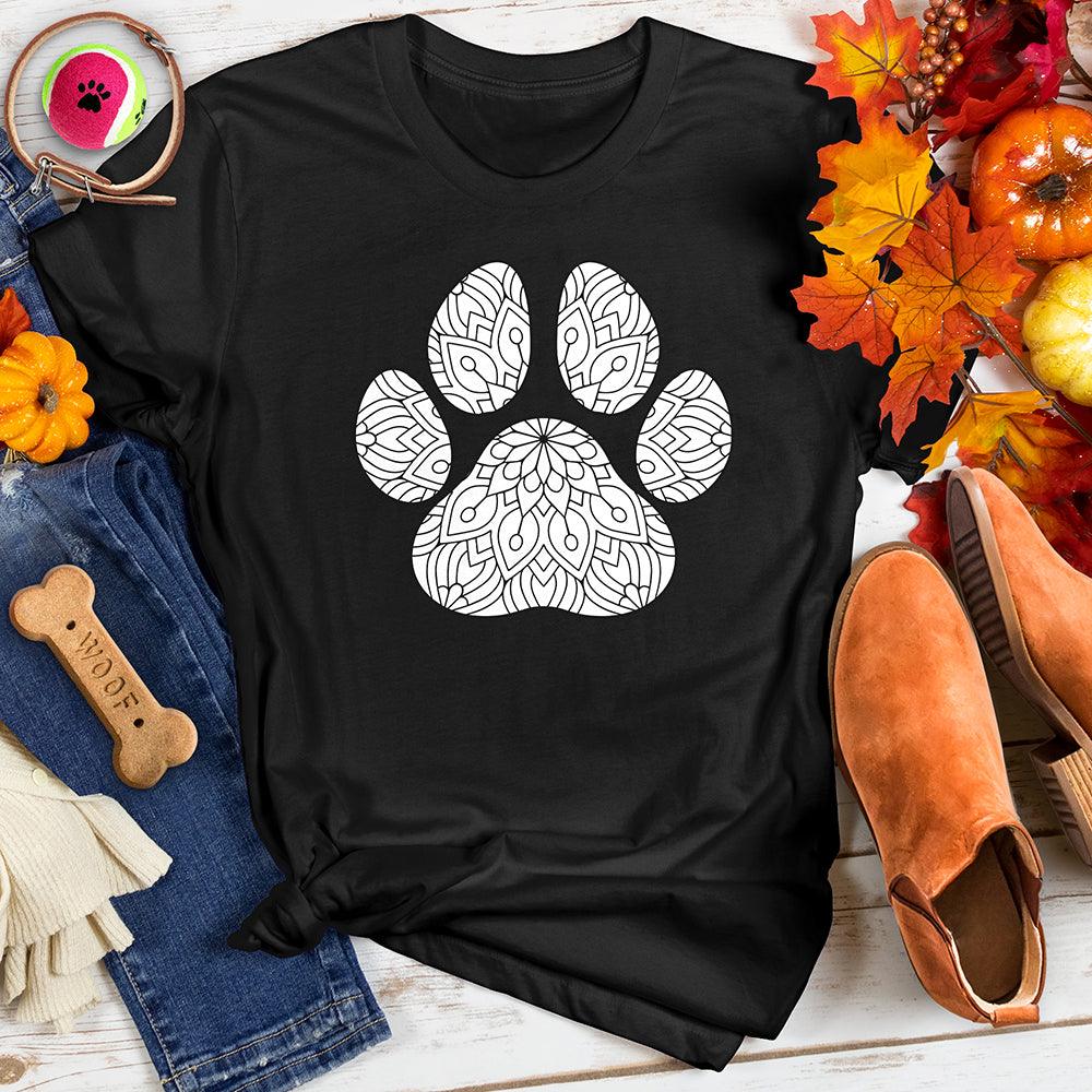 Paw Print Lotus Pattern Tee