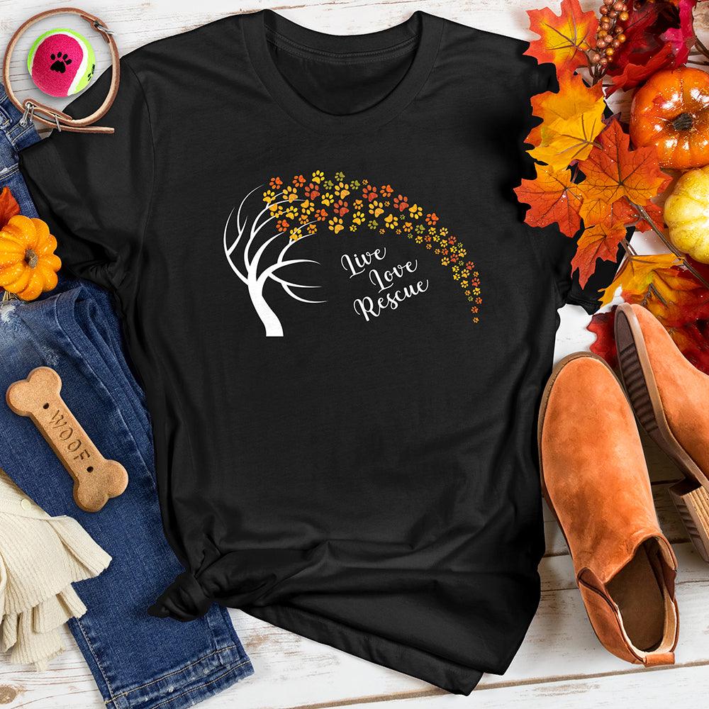 Live Love Rescue Falling Leaves Tee