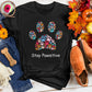 Large Stay Pawsitive Paw Tee