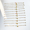 Gold Paw Birthstone Bracelets