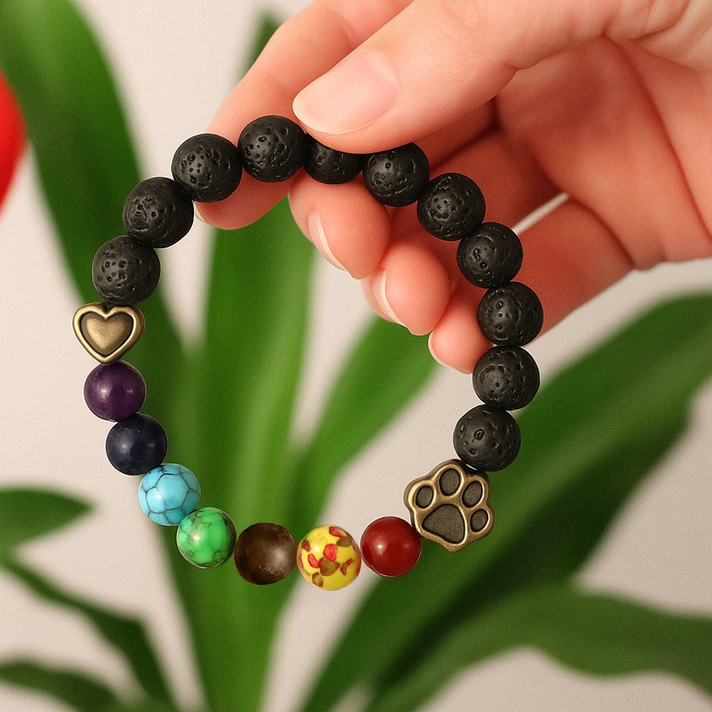 Chakra Paw Heart Bracelet