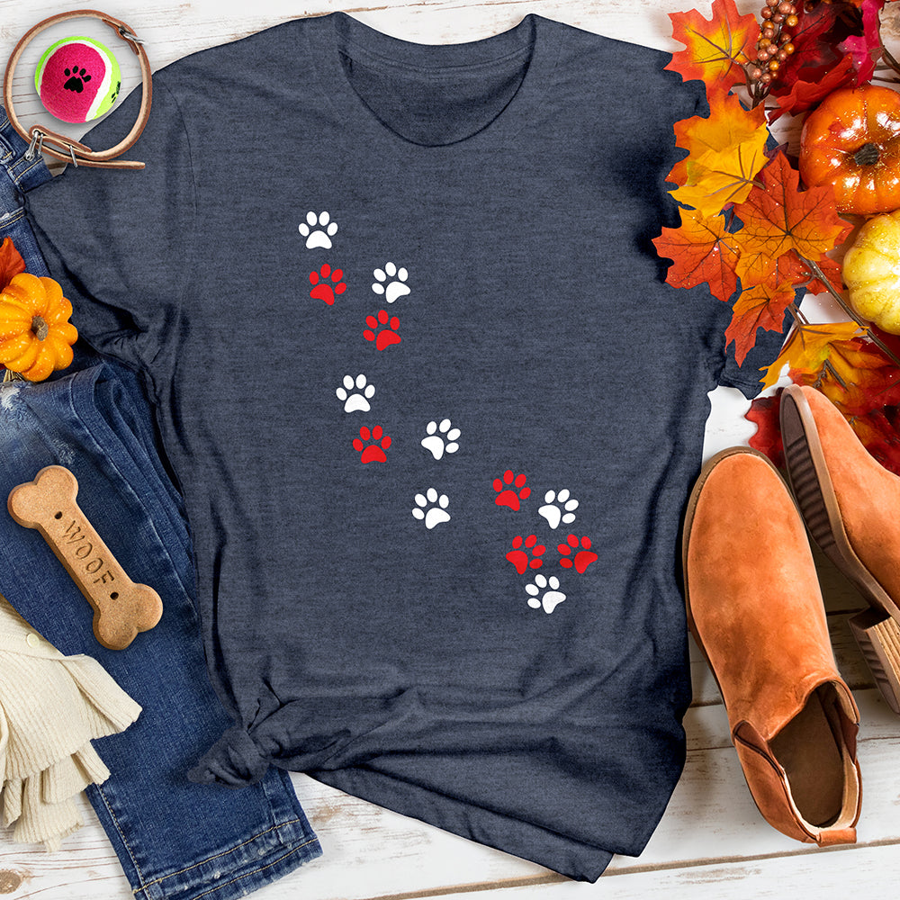 Candy Cane Paw Tee