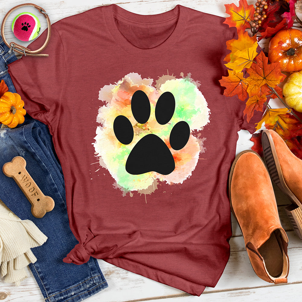 Pastel Paw Splash tee