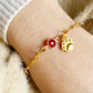Gold Paw Birthstone Bracelets