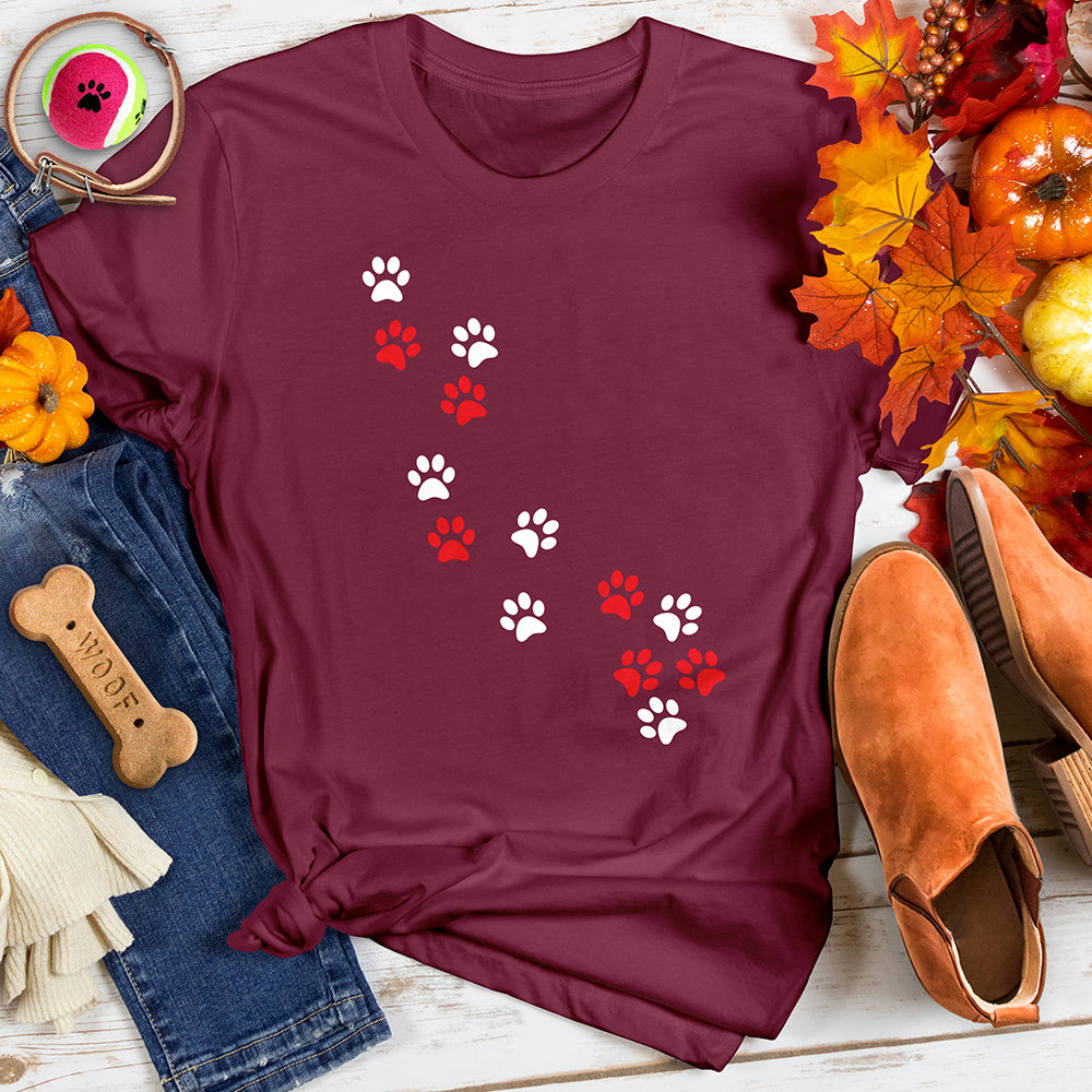 Candy Cane Paw Tee