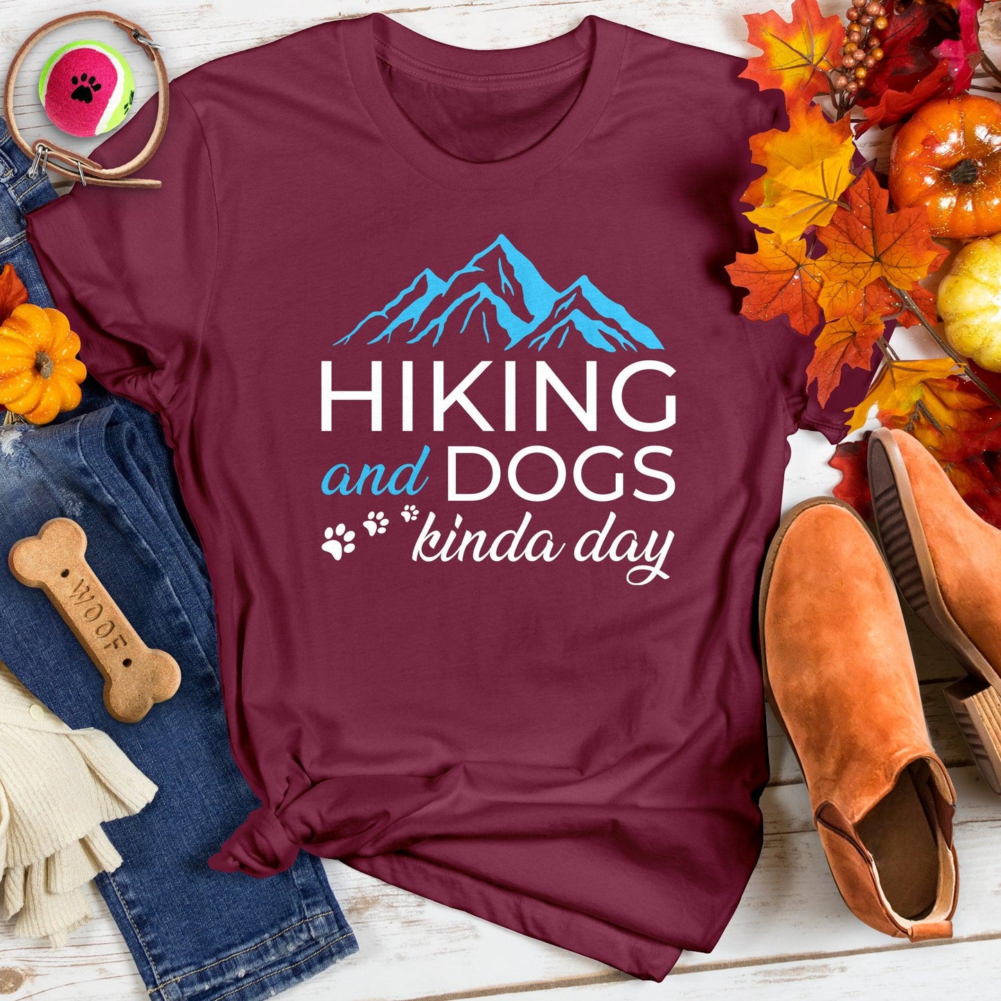 Hiking and Dogs Kinda Day Tee