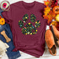 Floral Paw Print Tee