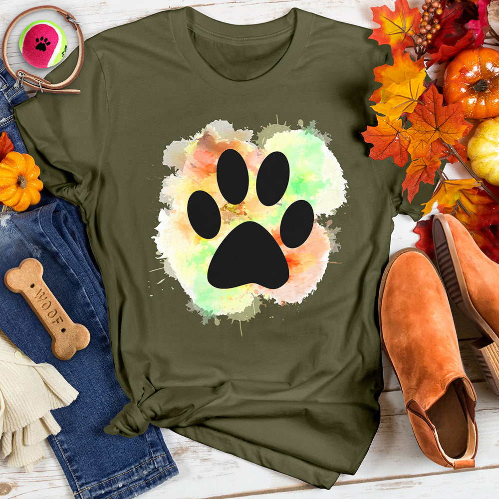 Pastel Paw Splash tee