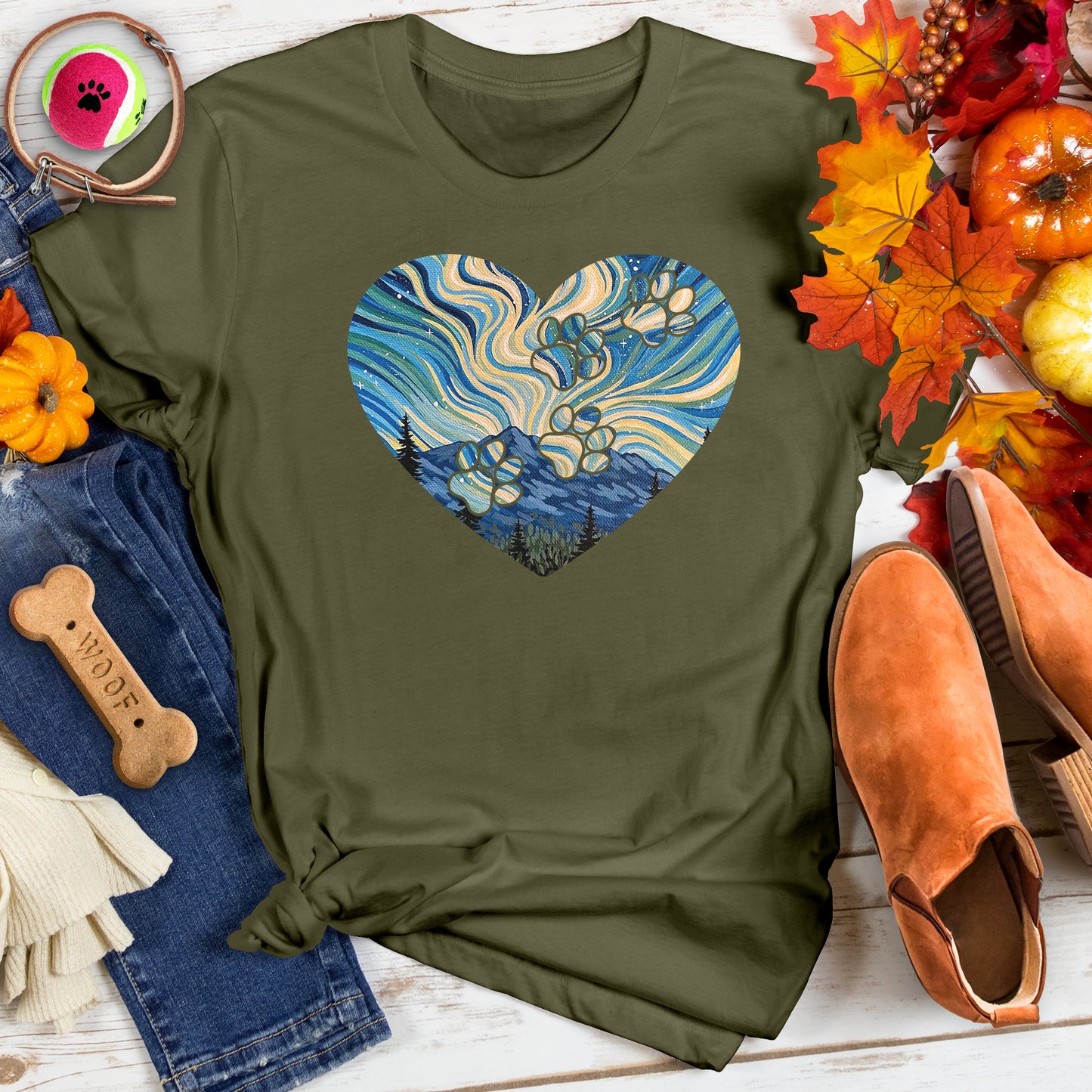 Starry Night Paws Tee