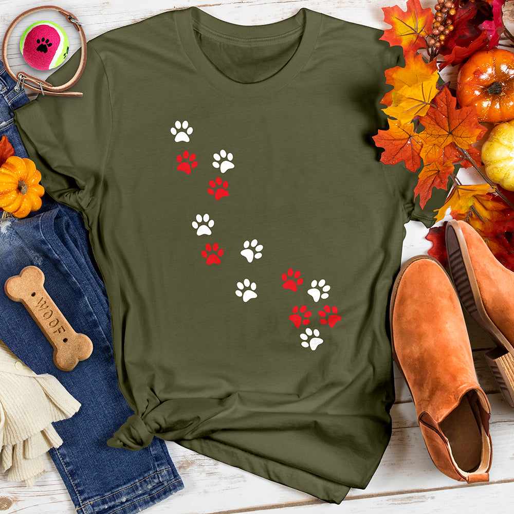 Candy Cane Paw Tee