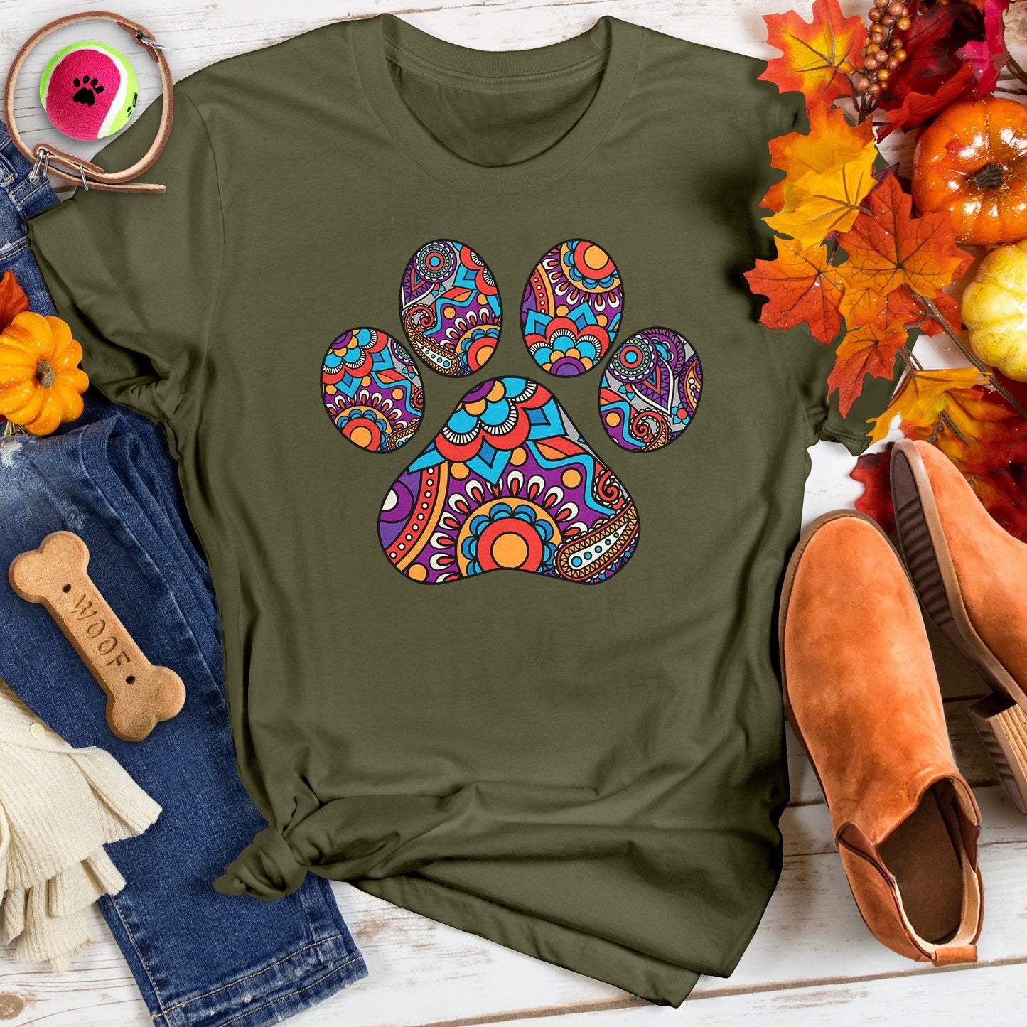 Psychedelic Paw Print Tee