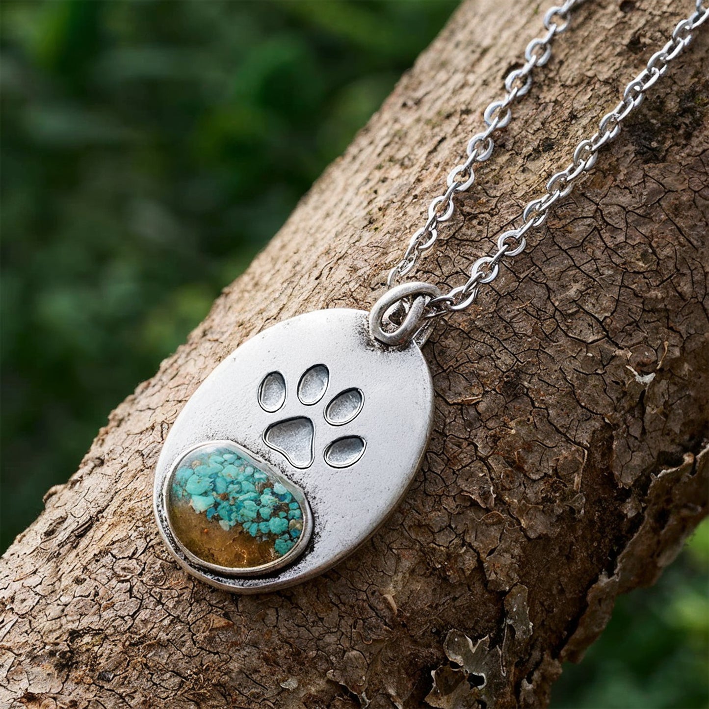 Turquoise Paw Haven Necklace