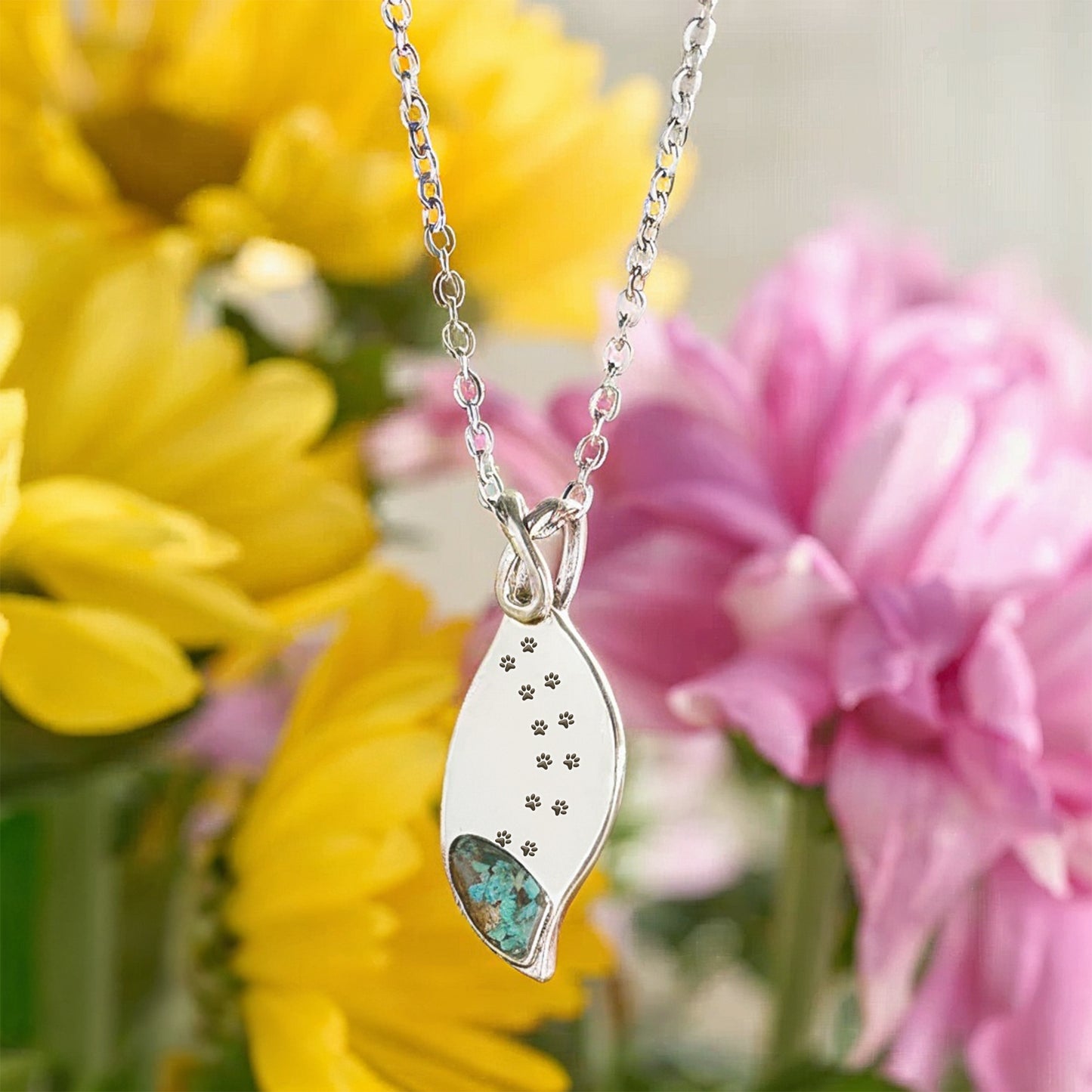 Trail Petal Pawprints Necklace