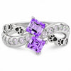 Paw Print Path Stone Rings