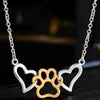 Heartfelt Paws Duo Necklace – Golden Love Edition