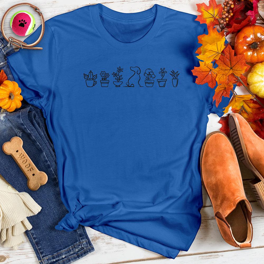 Potted Plants Dog Tee