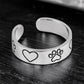 Heart Paw Minimalist Ring