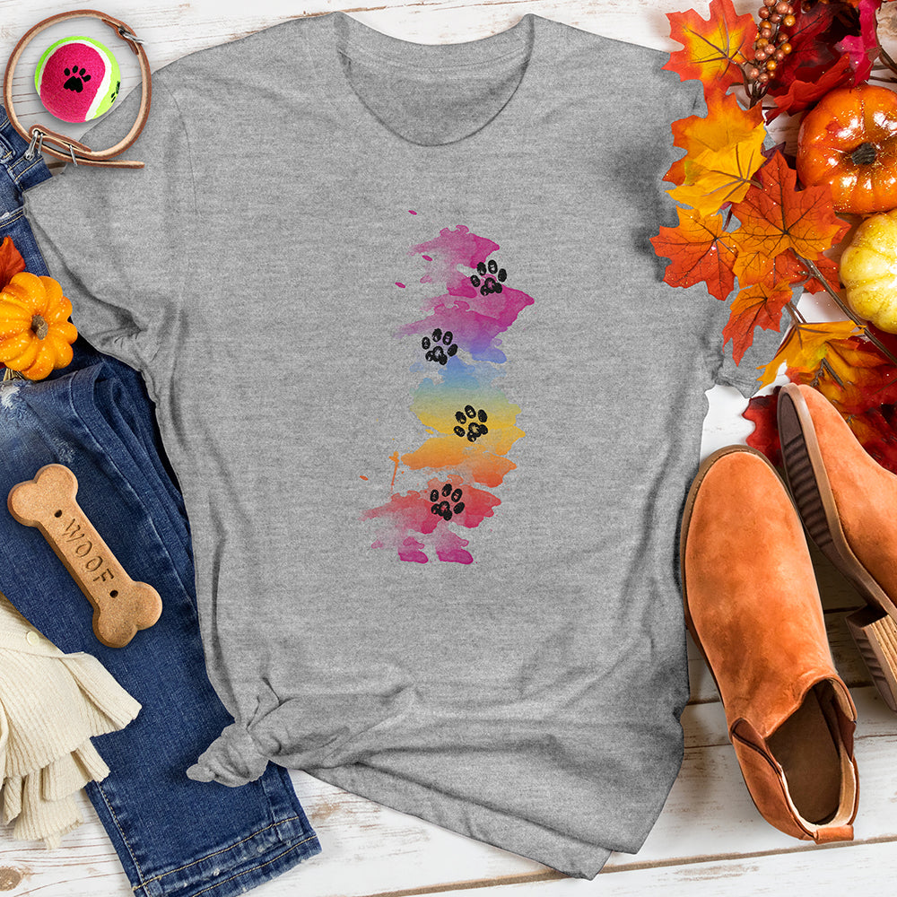 Frosty Colorful Paws Tee